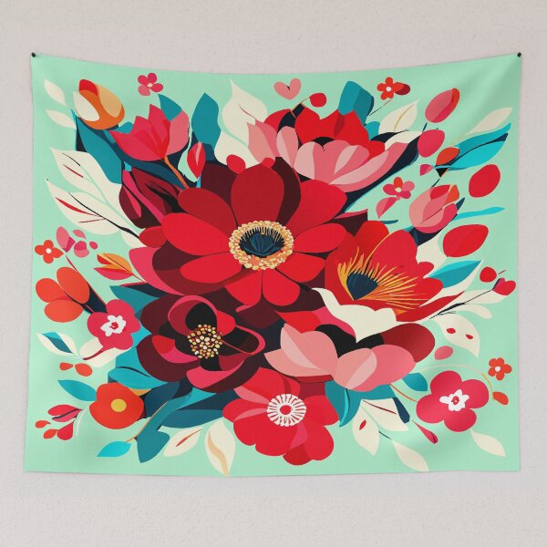Item preview, Flowers illustration Vector Art Harmony in Bloom designed and sold by AgarutanPrint.