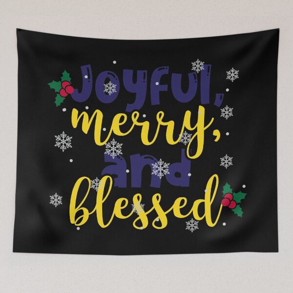 Item preview, Joyful Merry And Blessed designed and sold by shopbakas.