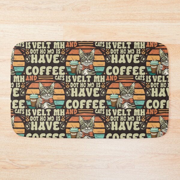 Item preview, retro coffe and cats v3 designed and sold by FenwickDesign99.