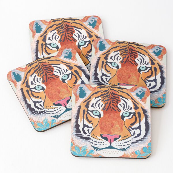 Item preview, Majestic Tiger Gaze - Vibrant Pop Art designed and sold by 21 Dragonflies.