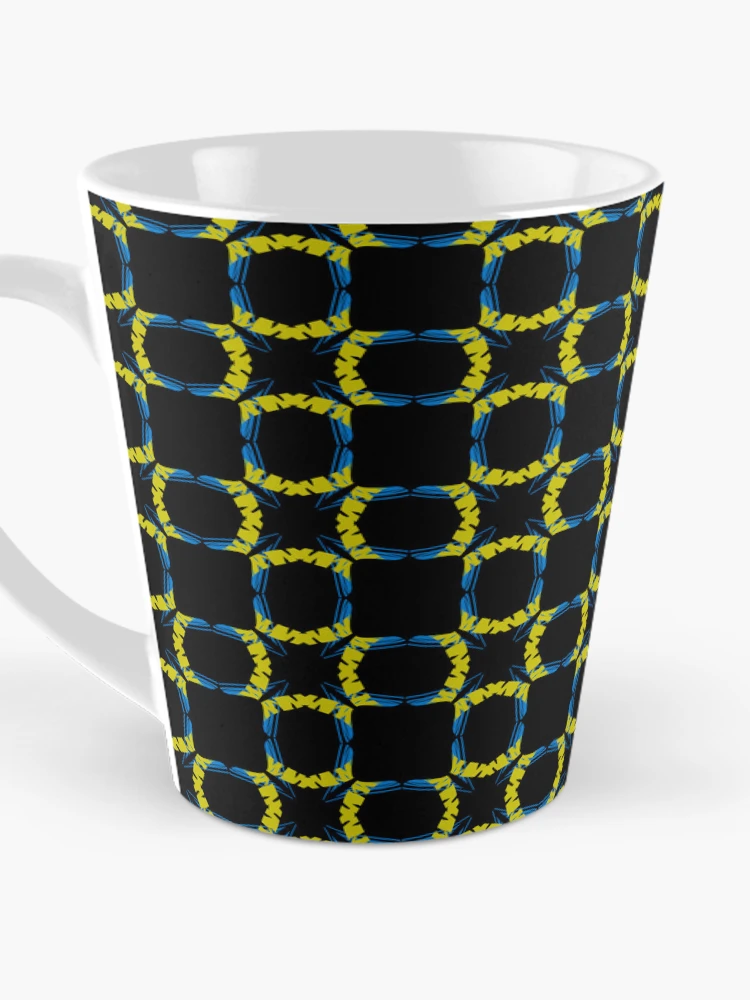 Thumbnail 3 of 4, Coffee Mug, Yellow checkered pattern designed and sold by Meo Design.