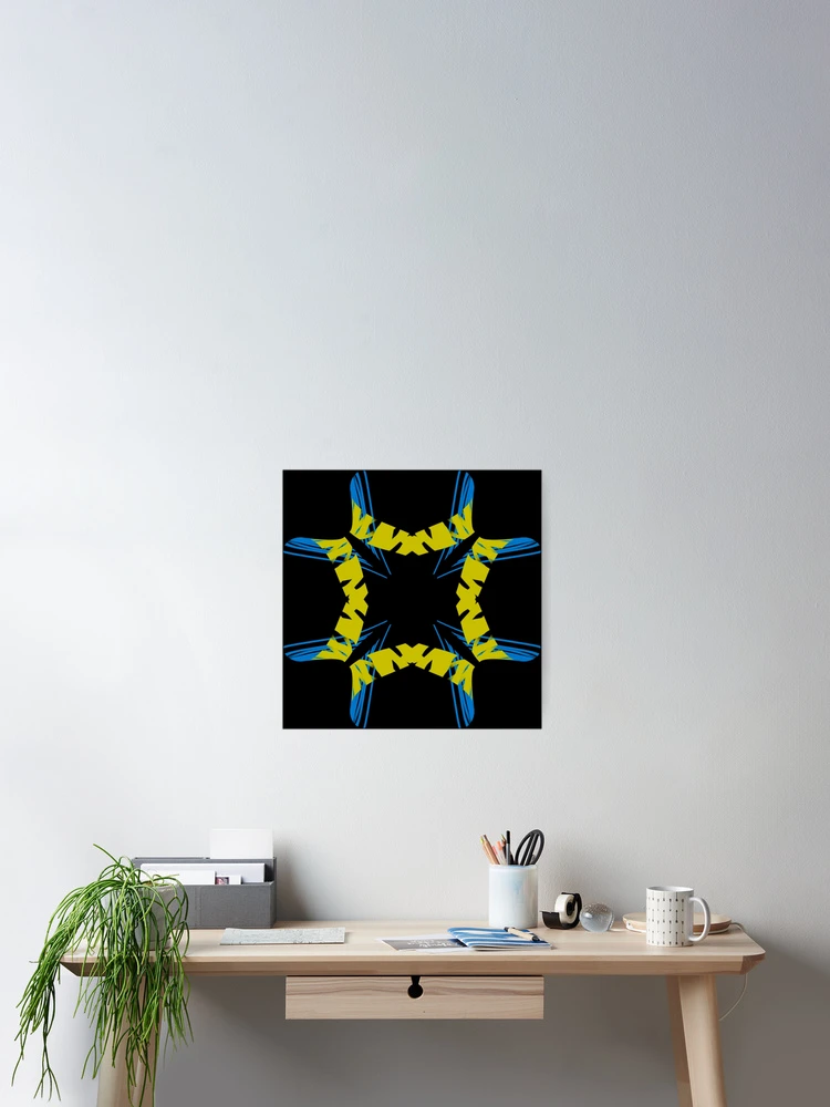 Thumbnail 2 of 3, Poster, Yellow checkered pattern designed and sold by Meo Design.