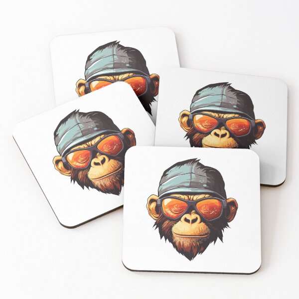Item preview, Cheeky monkey wearing cap and sunglasses  designed and sold by LionessLove.