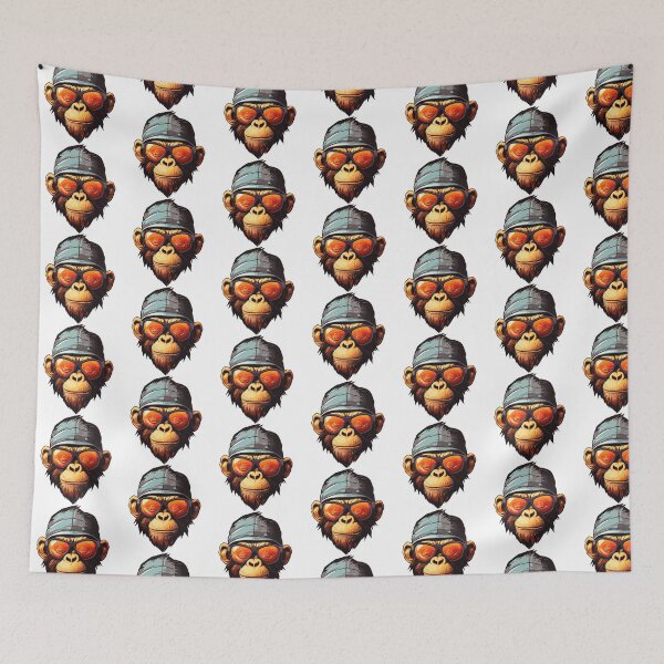 Item preview, Cheeky monkey wearing cap and sunglasses  designed and sold by LionessLove.
