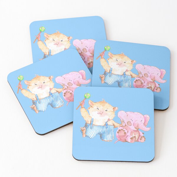 Item preview, Oliver the Hamster and Hugh Plush Elephant His Favorite Toy designed and sold by MagnaSpes.