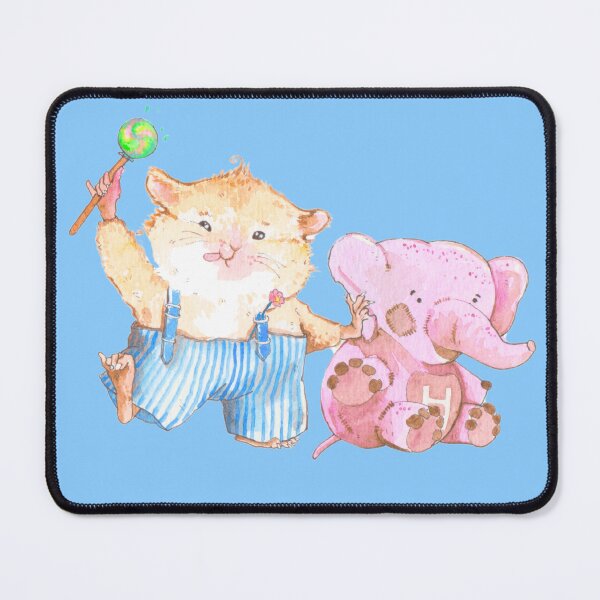 Item preview, Oliver the Hamster and Hugh Plush Elephant His Favorite Toy designed and sold by MagnaSpes.