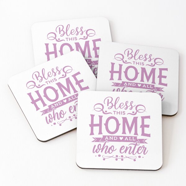 Item preview, Bless this home and all who enter /purple text/ designed and sold by EmeraldeaArt.