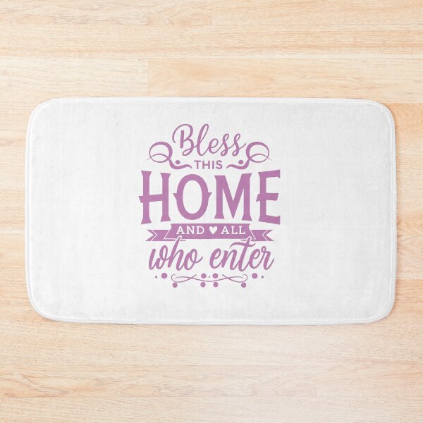 Item preview, Bless this home and all who enter /purple text/ designed and sold by EmeraldeaArt.
