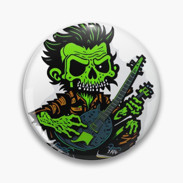 Item preview, Green Zombie Playing the Guitar designed and sold by pinksunsets.