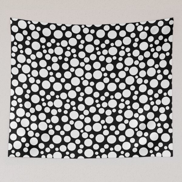 Item preview, Large white with polka dots on black tone designed and sold by fuzzyfox.