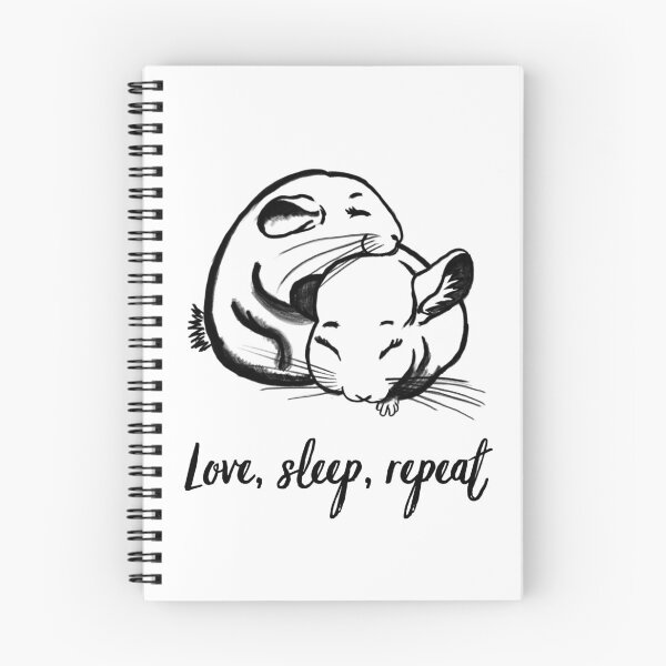 Item preview, Cuddling chinchillas sleeping; love, sleep, repeat designed and sold by Drawmecute.