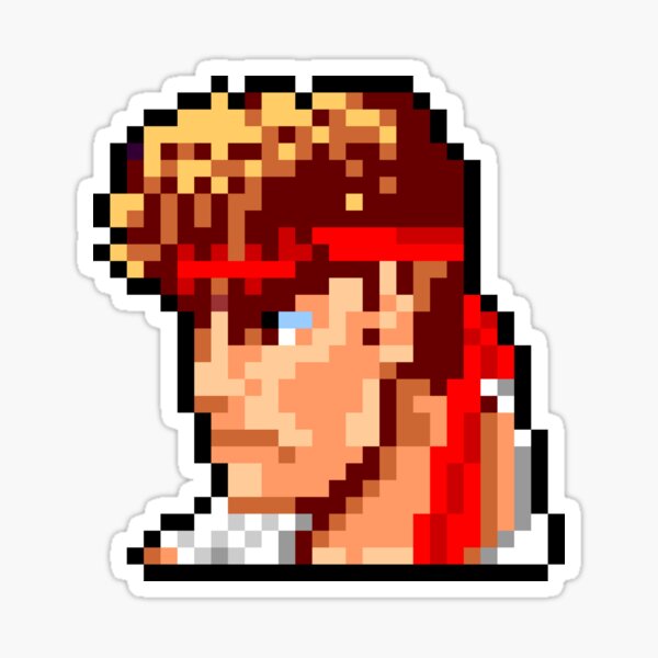 Ryu - Street Fighter, Martial Arts, Video Game Icon, Japanese Warrior, Hadouken, Arcade Game Sticker
