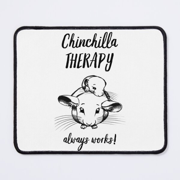 Item preview, Chinchilla therapy with two cuddling chinchillas, mum and baby designed and sold by Drawmecute.