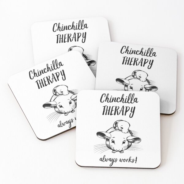 Item preview, Chinchilla therapy with two cuddling chinchillas, mum and baby designed and sold by Drawmecute.
