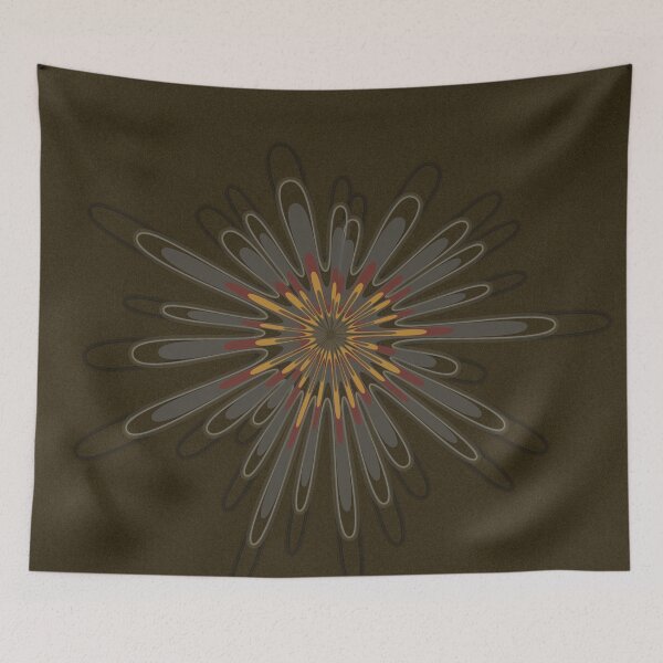 Item preview, Orange Red Expanding Blossom Stellate designed and sold by Tactux - Digital Artist.