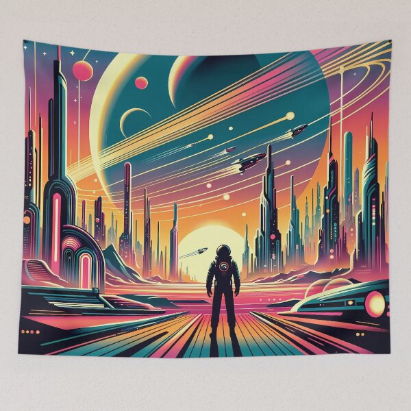 Item preview, Galactic Dawn: Retro-Futurism Reimagined designed and sold by Vitalka-uk.