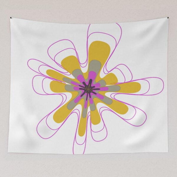Item preview, Yellow Pink Expanding Blossom Stellate designed and sold by Tactux - Digital Artist.