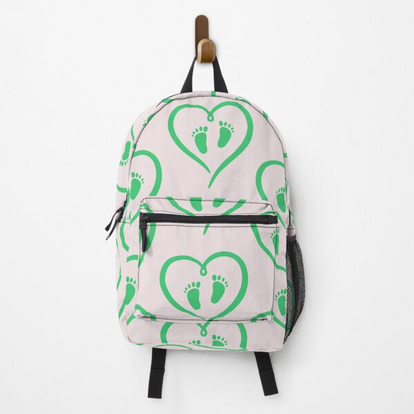 Item preview, Awesome Baby Footprint And Green Color Heart: New Born Baby Feet designed and sold by InkPrintables.