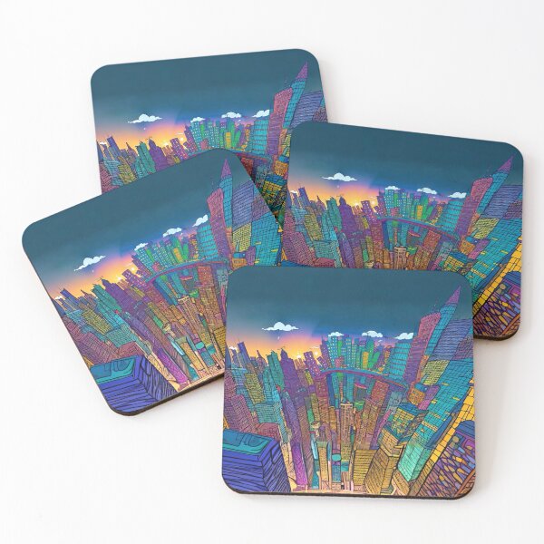 Item preview, Sunset city scape designed and sold by Glenbobagins.