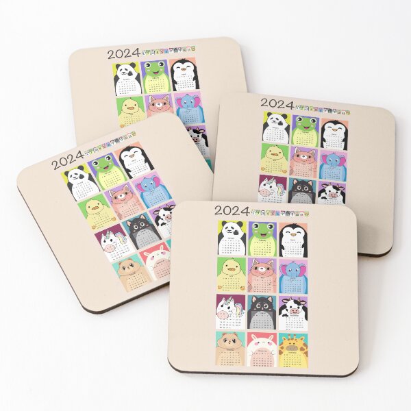 Item preview, 2024 cute animal calendar designed and sold by IDDFAR.