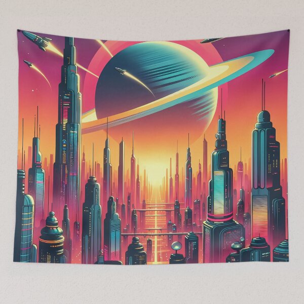 Item preview, Galactic Dawn: Retro-Futurism Reimagined designed and sold by Vitalka-uk.