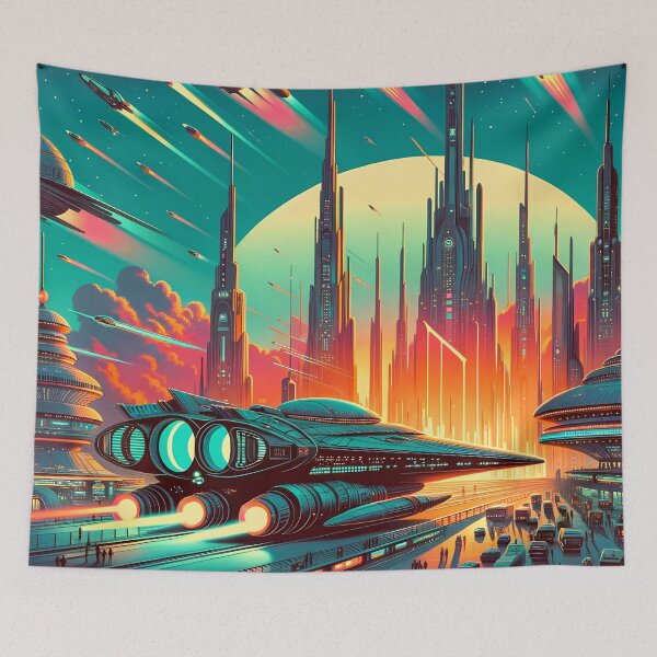 Item preview, Galactic Dawn: Retro-Futurism Reimagined designed and sold by Vitalka-uk.