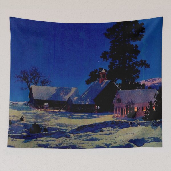 Item preview, Maxfield Parrish - Moonlit Night, Winter designed and sold by thompart.