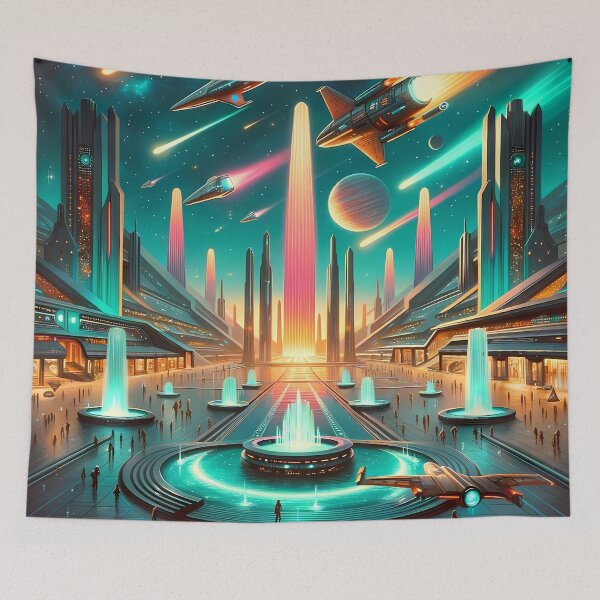 Item preview, Galactic Dawn: Retro-Futurism Reimagined designed and sold by Vitalka-uk.