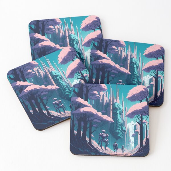 Item preview, Futuristic City in The Woods, AI Art designed and sold by avis-aesthetic.