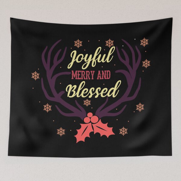 Item preview, Joyful Merry And Blessed designed and sold by shopbakas.