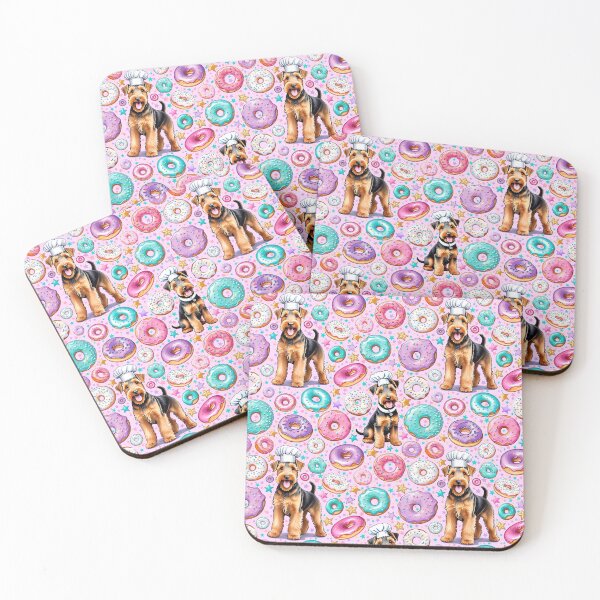 Item preview, Donut Dogs Airedale Terrier (Pink) designed and sold by Danes-R-Us.