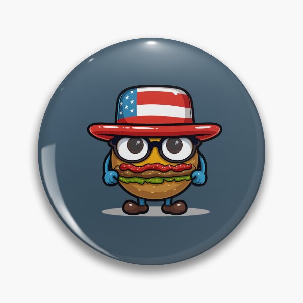 Item preview, USA Countryball American Pride Patriot Meme Hamburger USA Flag Hat Glasses designed and sold by Printic.