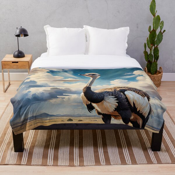 Item preview, Ostrich in Dynamic Landscape Painting  designed and sold by TheRedPixels.
