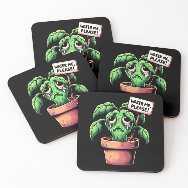 Item preview, Plant Water Reminder Thirsty Plant Cute And Funny Gifts designed and sold by BadhbhLoot.