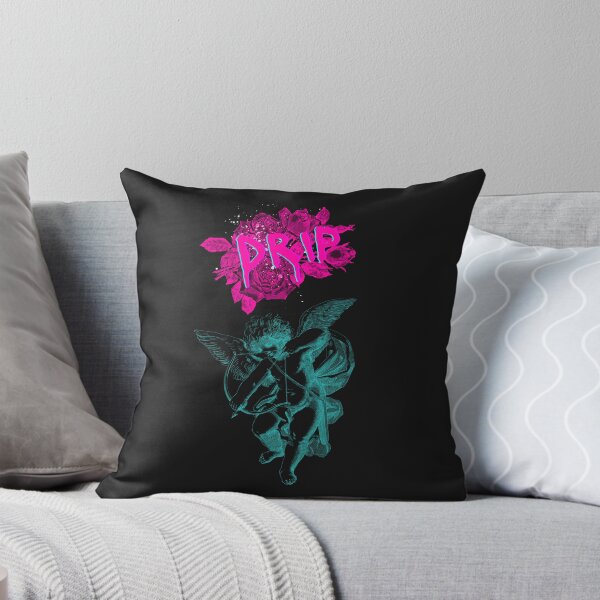 Aperçu de l'œuvre Drip Gothic Cupidon avec rose rose (rose et vert menthe) créée et vendue par JpJr.