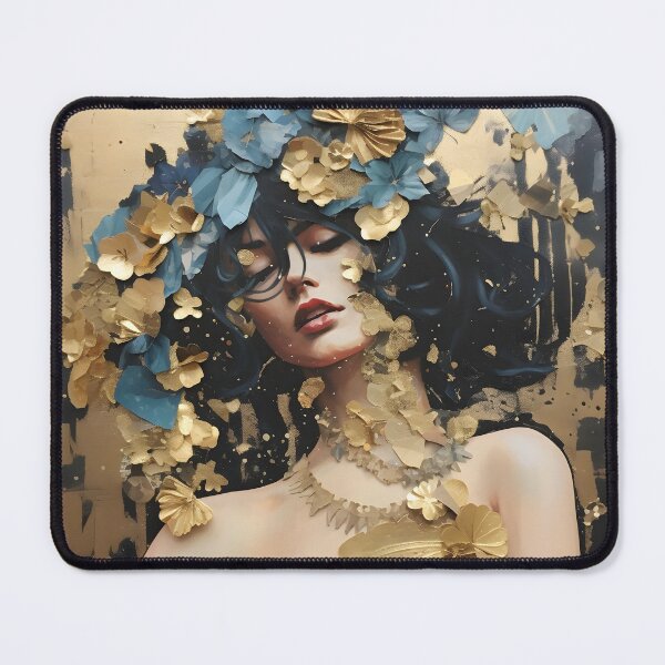 Item preview, Torn paper collage with gold leaf accents designed and sold by dcrc.