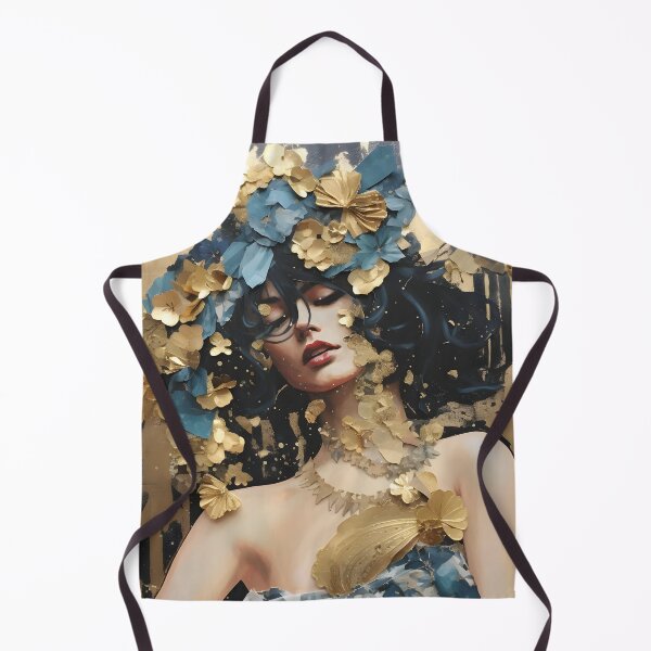 Item preview, Torn paper collage with gold leaf accents designed and sold by dcrc.