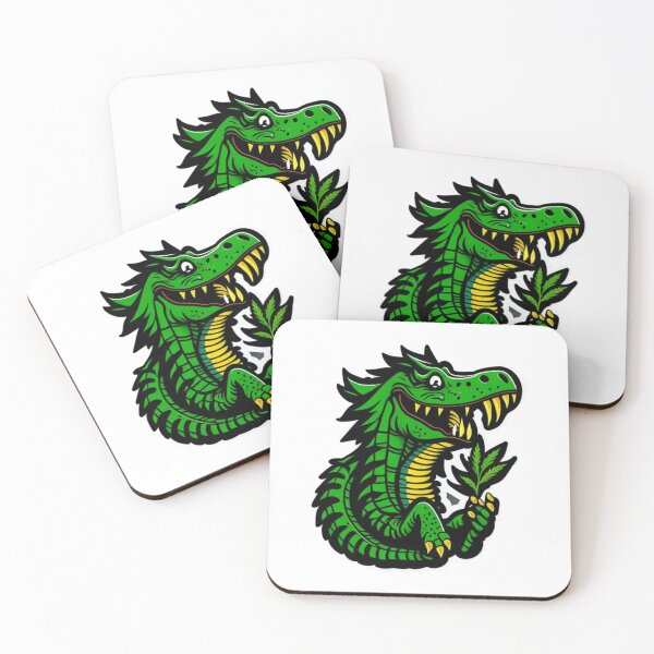 Item preview, Green Angry Crocodile  designed and sold by pinksunsets.