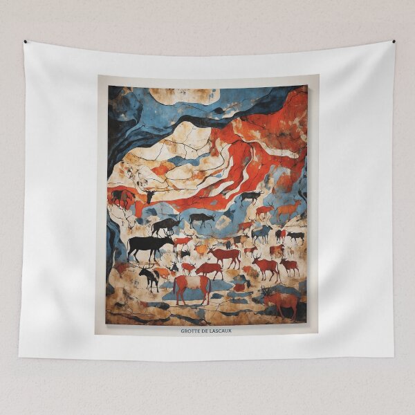 Item preview, Grotte de lascaux France Vintage Poster Tourism 3 designed and sold by TravelersGems.