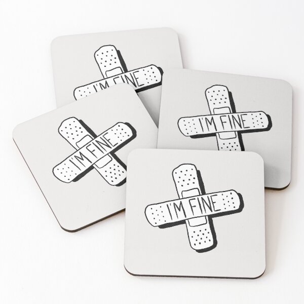 Item preview, I'm Fine - First Aid Band designed and sold by Flawed By Design.