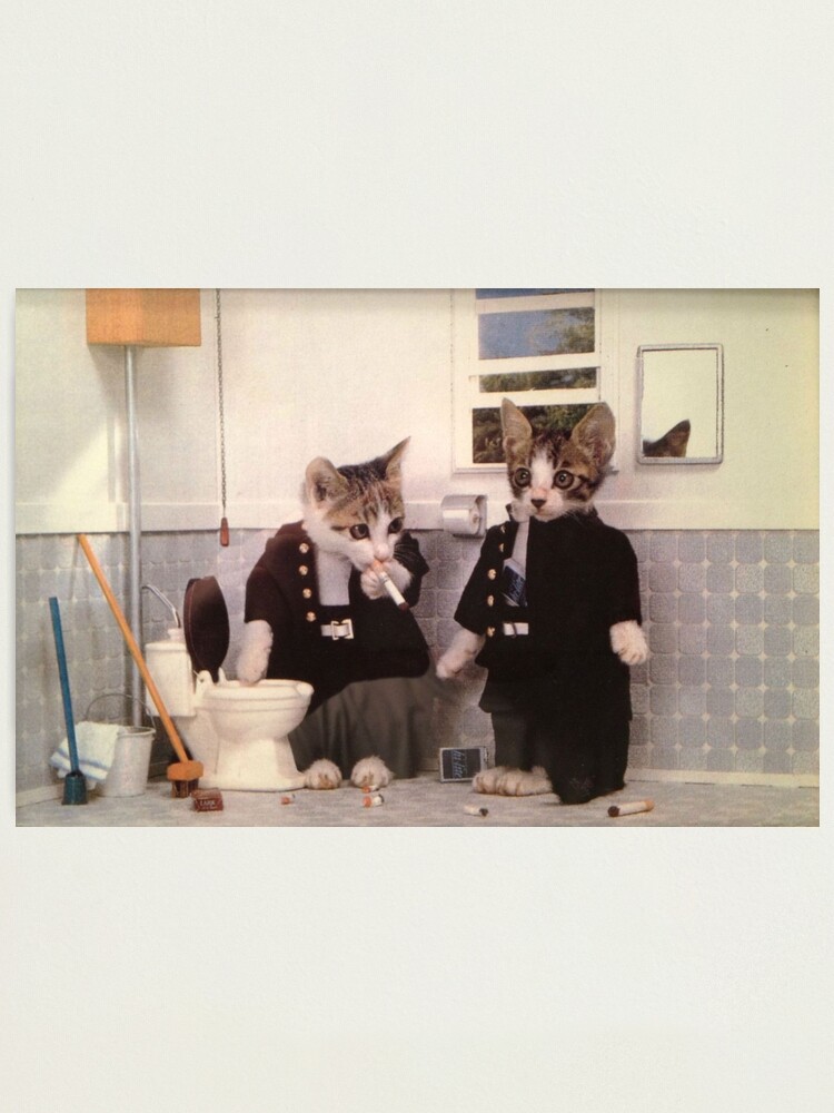 Alternate view of Smoking Kittens Photographic Print