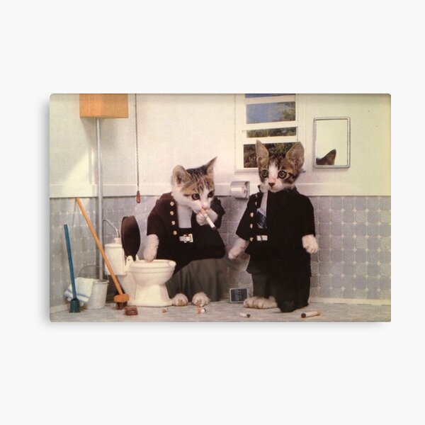 Smoking Kittens Canvas Print