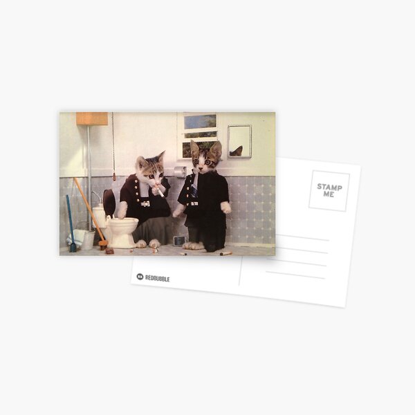 Rauchende Kätzchen Postkarte
