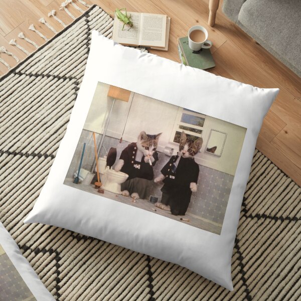 Smoking Kittens Floor Pillow