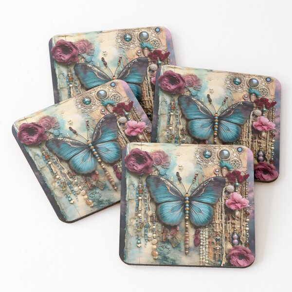 Artikelvorschau, Mixed-Media-Schmetterlings-Collagendruck entworfen und verkauft von dcrc.