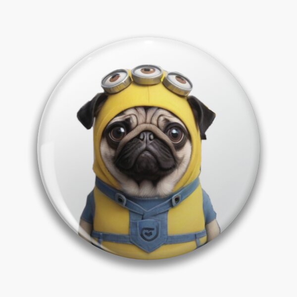 Item preview, Pug Dressed As A Minion designed and sold by pinksunsets.