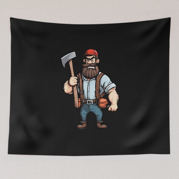 Item preview, Cartoon Lumberjack designed and sold by Aquillashop.