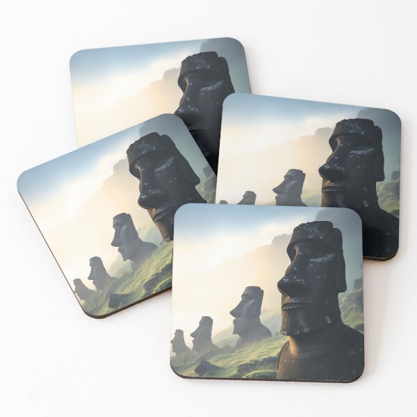 Item preview, Scenic Moyai Moai Emoji Meme Statue Symbol of Strength and Pop Culture designed and sold by Printic.