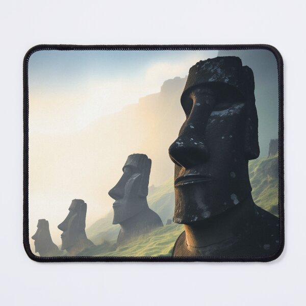 Item preview, Scenic Moyai Moai Emoji Meme Statue Symbol of Strength and Pop Culture designed and sold by Printic.