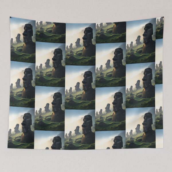 Item preview, Scenic Moyai Moai Emoji Meme Statue Symbol of Strength and Pop Culture designed and sold by Printic.